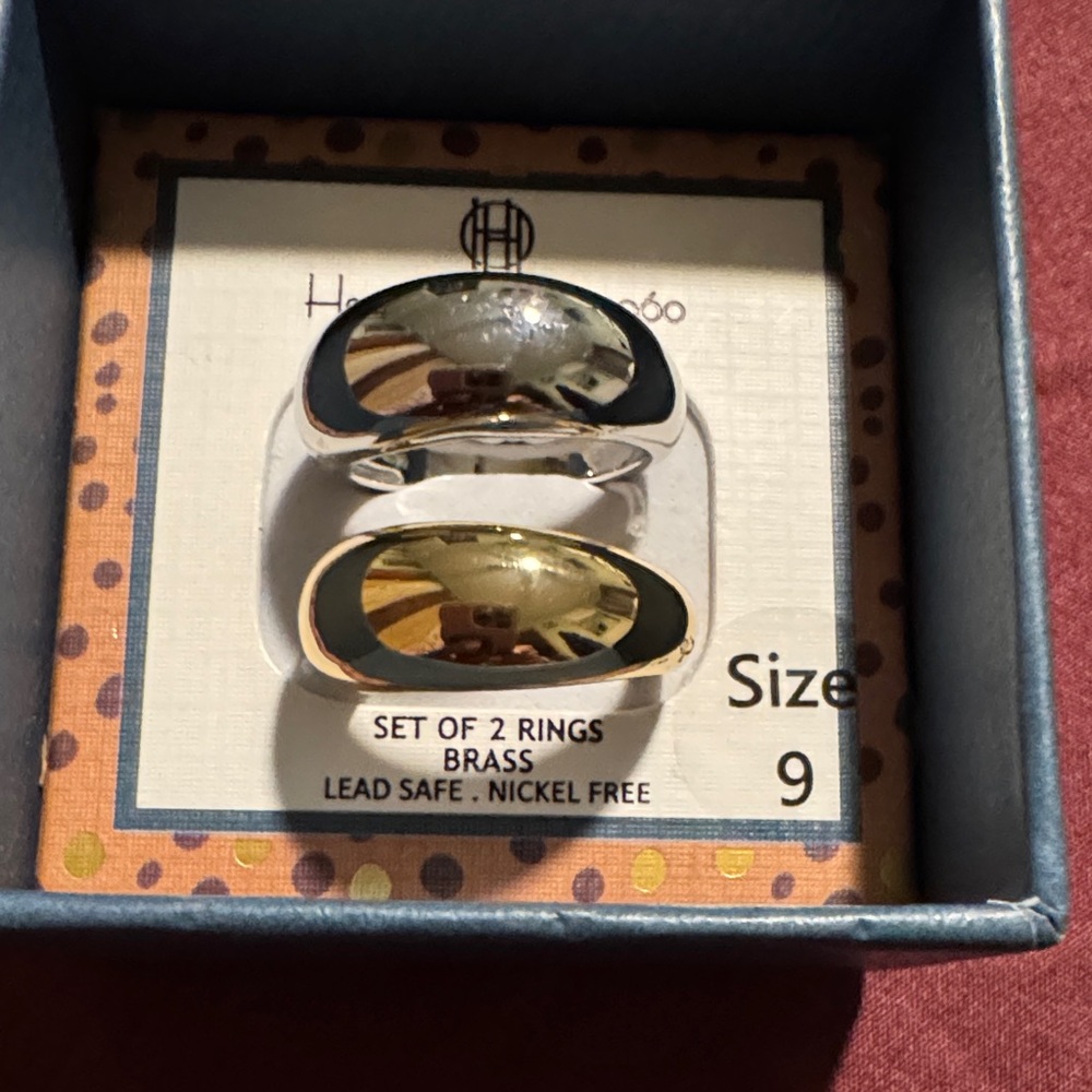 House of Harlow 1960 Gold and Silver Oval Stackable Rings